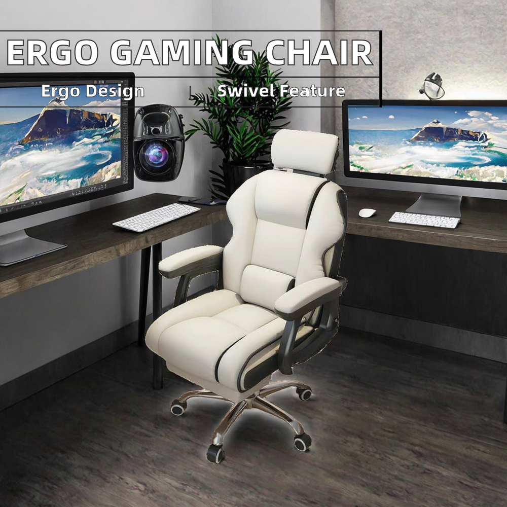 Wholesale Modern Ergonomic E-Sports Chair PU Leather Computer Gaming Seat with Hidden Pedal for Home Office Use Hot Selling