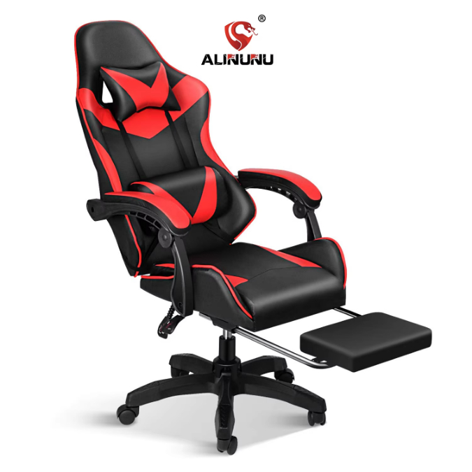 ALINUNU Custom Logo High Back Gaming Chair For Home Office Thick High Density Sponge Cushion Gaming Chair
