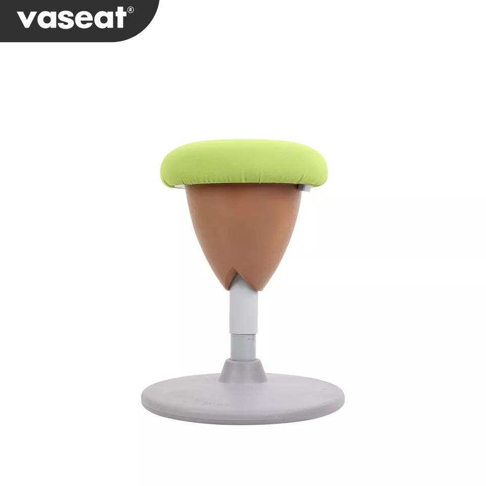 Ergonomic Modern 360 Degree Swivel Office Chair Height Adjustable Wobble Stool Balance for Kids Standing Desk Chair Fabric