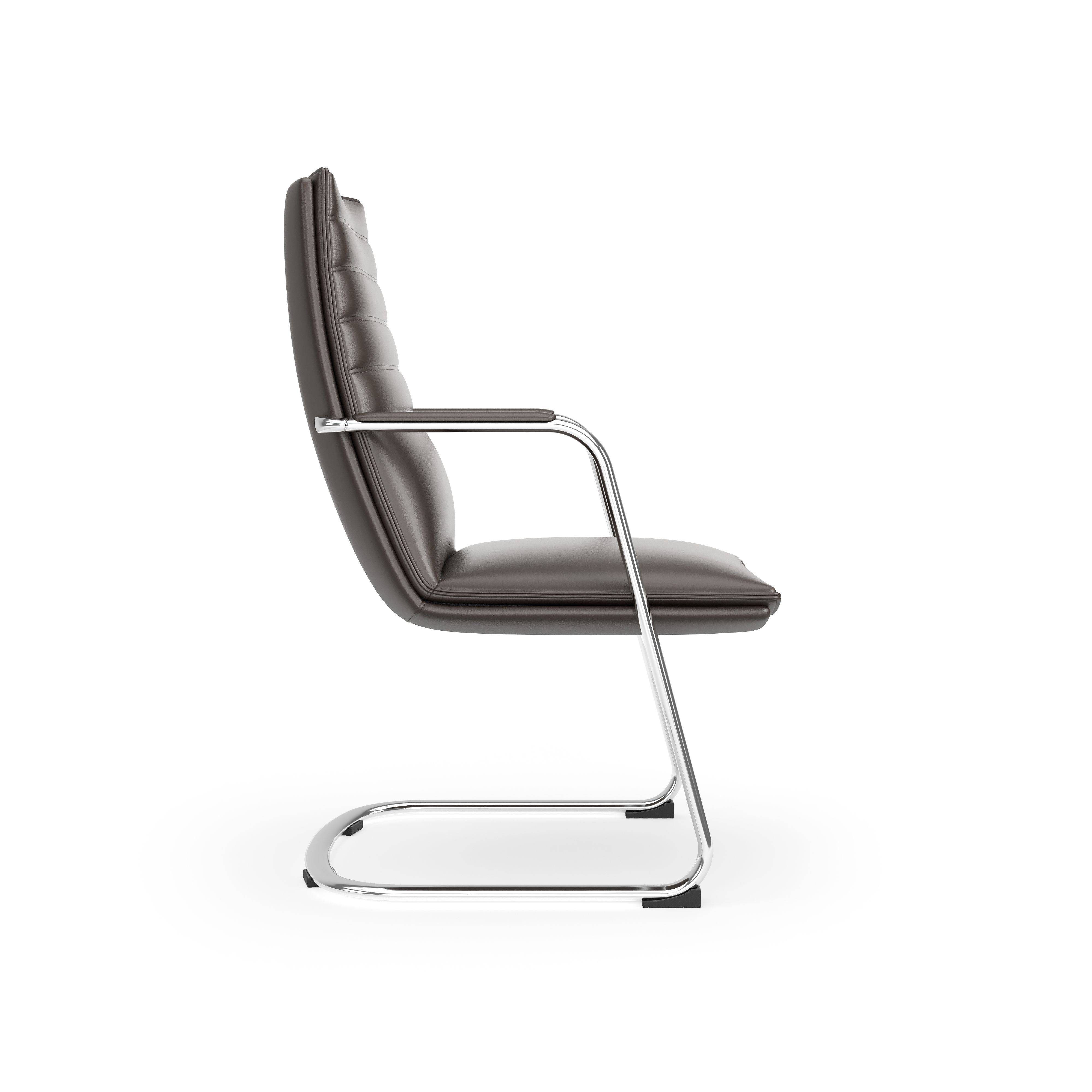 Wholesale High End Modern Brown Genuine Leather Office Chair Executive Ergonomic Office Furniture Real Leather Chair CEO