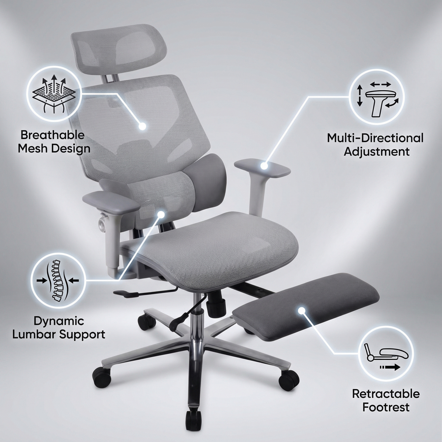 Wholesale Custom High Quality Ergonomic Office Chair High Back Mesh Design For Home Office Supplier Factory Direct