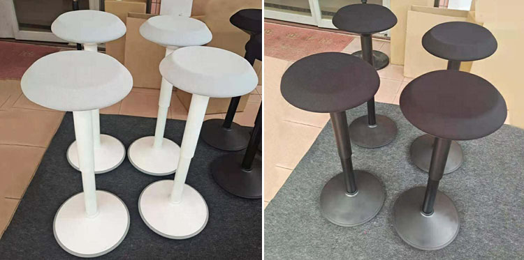 Adjustable Ergonomic Active Balance Standing Table Desk Office Chair Modern Fabric Rocking Stand up Wobble Stool New Design