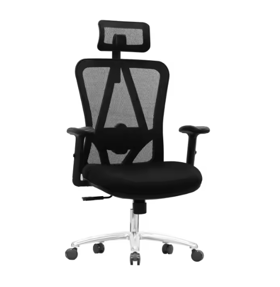 Ergonomic Mesh Office Chair with Adjustable Height and Tilt Function for Long Sitting