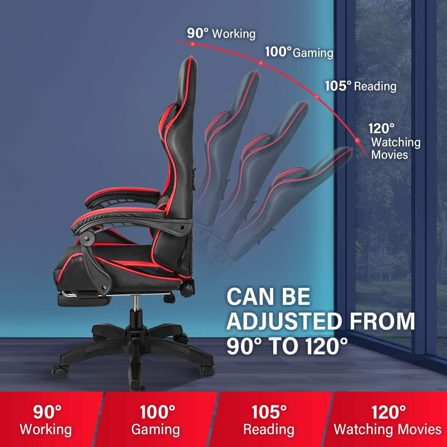 ALINUNU Custom Logo High Back Gaming Chair For Home Office Thick High Density Sponge Cushion Gaming Chair