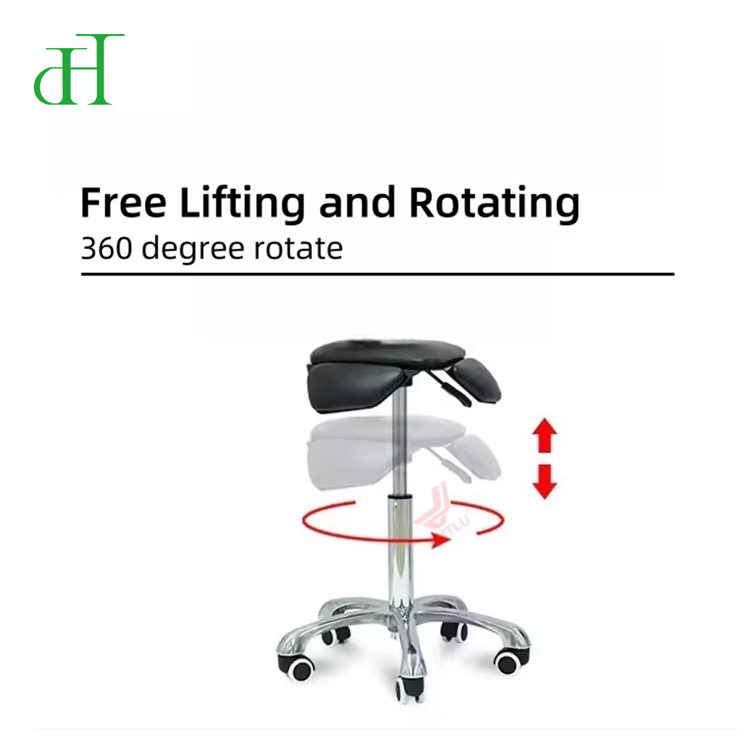 Ergonomic Modern 360 Swivel Height Adjustable PU Leather Lift Chair Drafting Office Stool