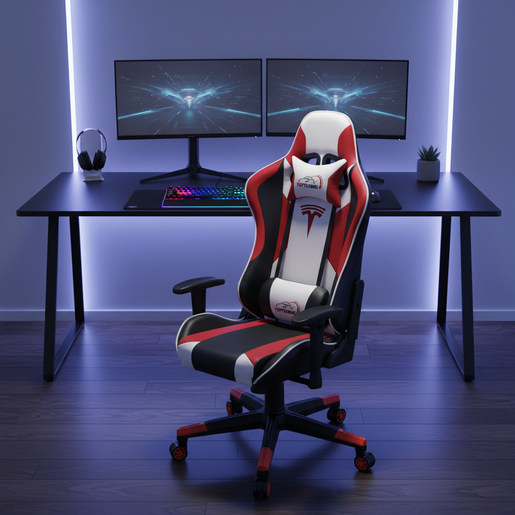 Furgle RGB LED Leather Gamer Chair Executive Style Office Gaming Chair with Massage 3-Stage Gas Lift 2D Armrest Free Shipping