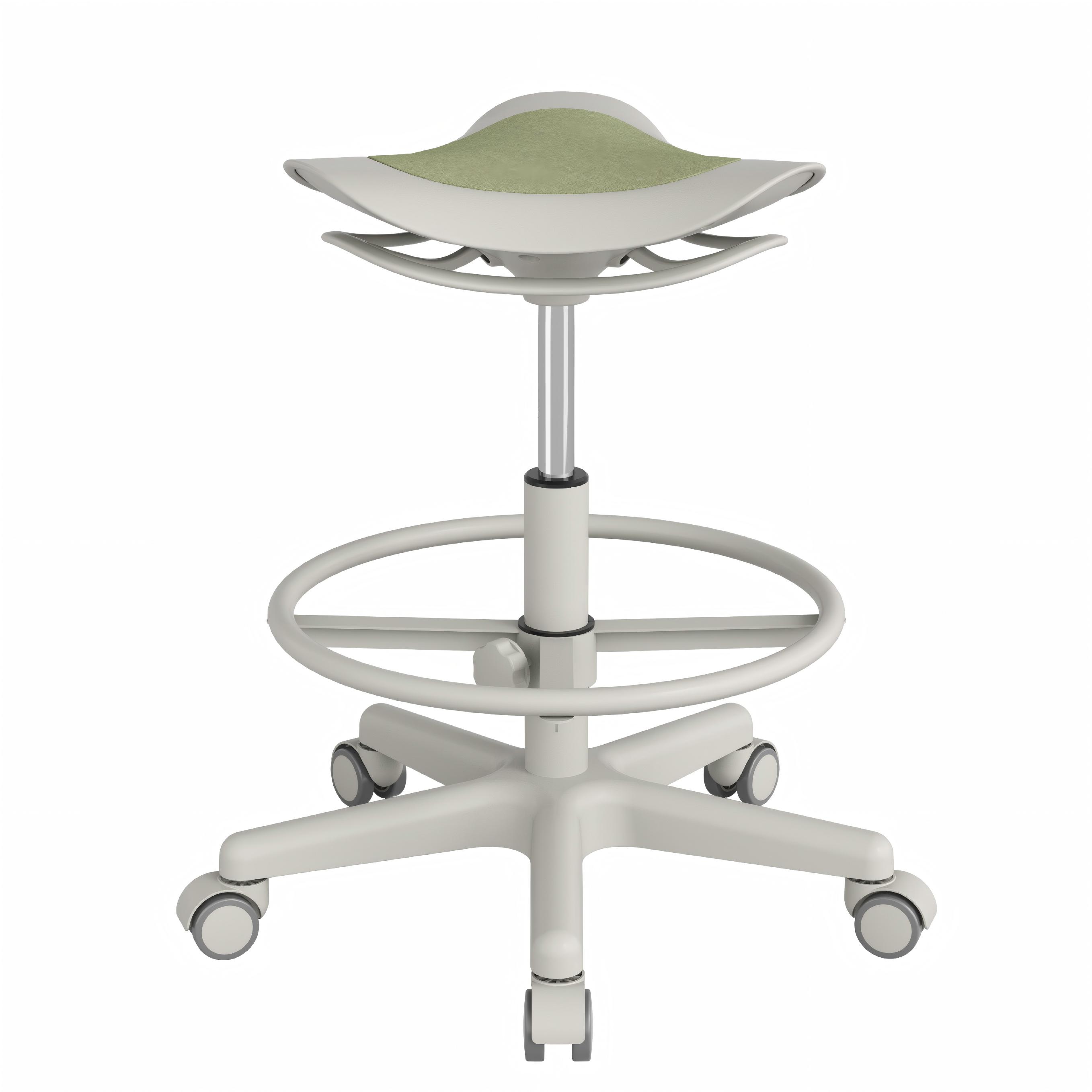 Adjustable Office Saddle Stool With Footrest Swivel Rolling Hydraulic Chair for Dental Clinic Beauty Spa Salon