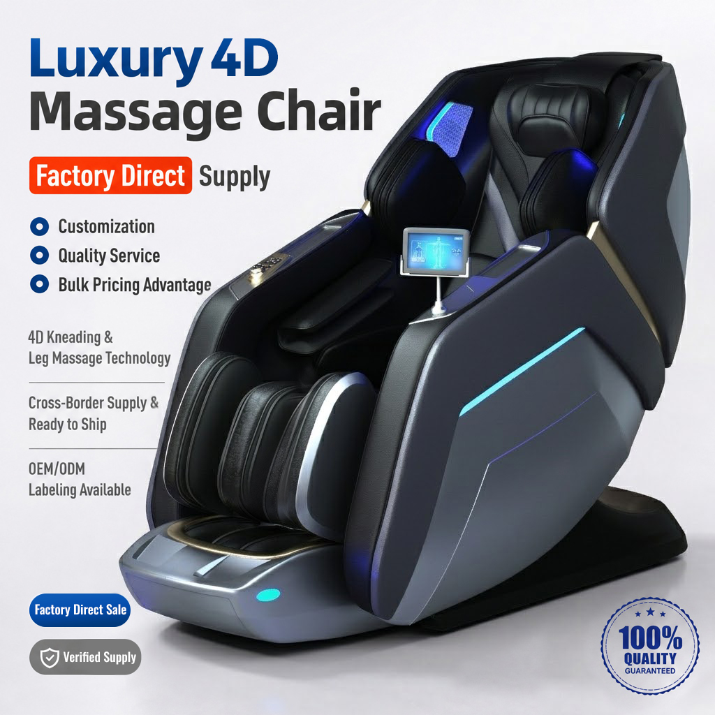 L36 China Best Luxury High End Electric 4D Zero Gravity Full Body Wholesale Stretching SL Track Heated Massage Chair