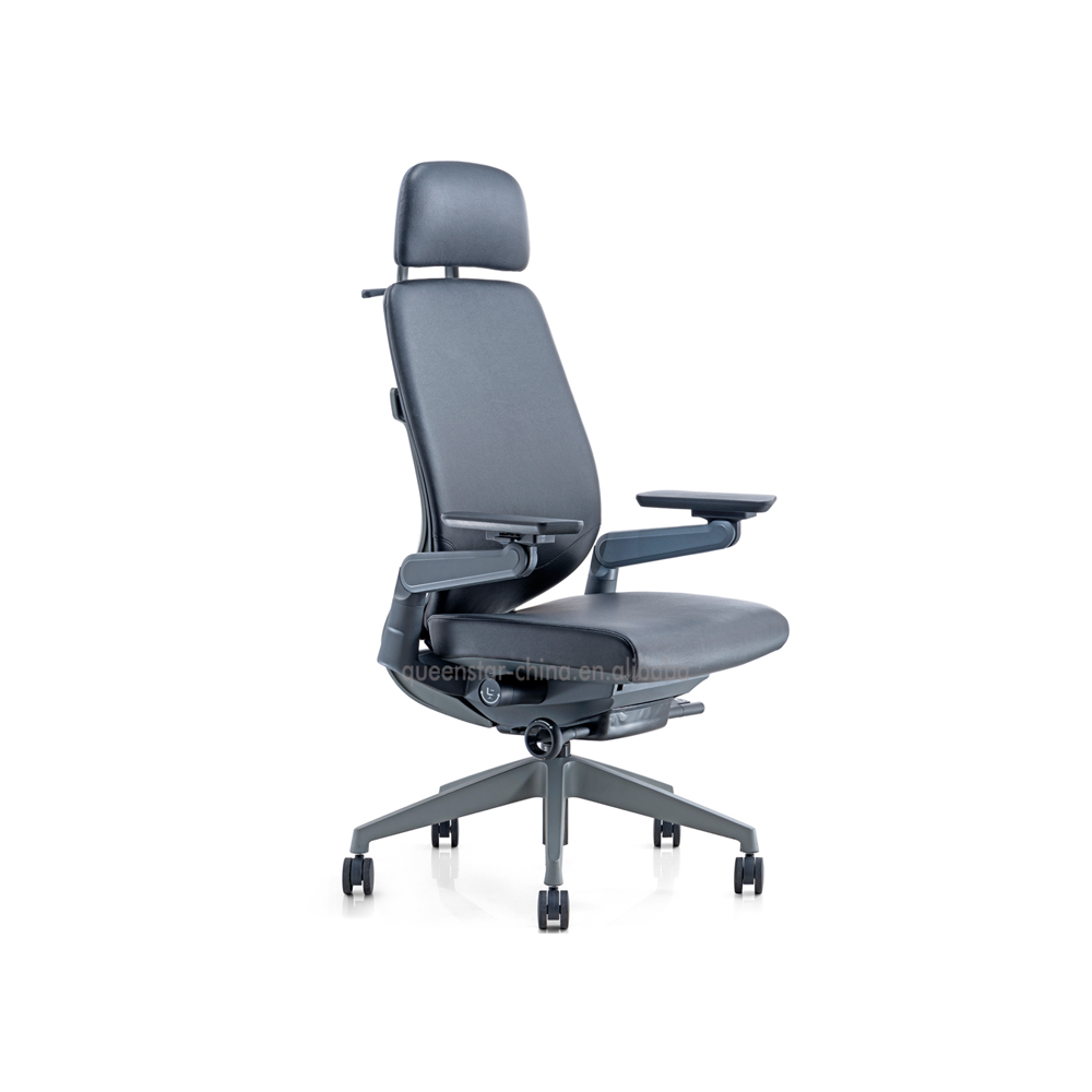 QS-E-OMC07-L Swivel Ergonomic Office Chair High Quality Leather Office Executive Chair