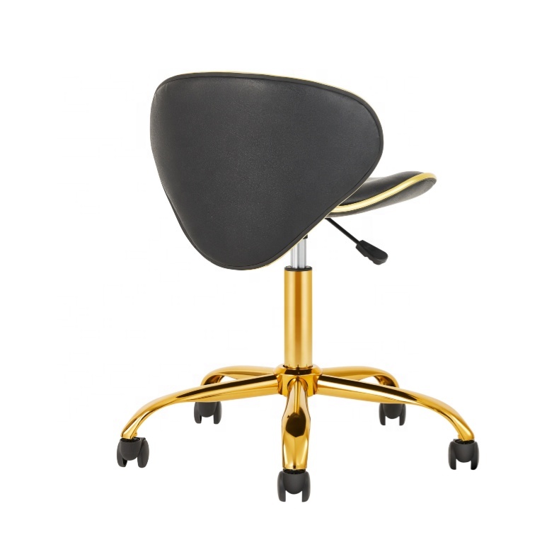 Rolling 360 Swivel Salon Shop Stool Adjustable Drafting Stool Massage Spa Stool with PVC Leather