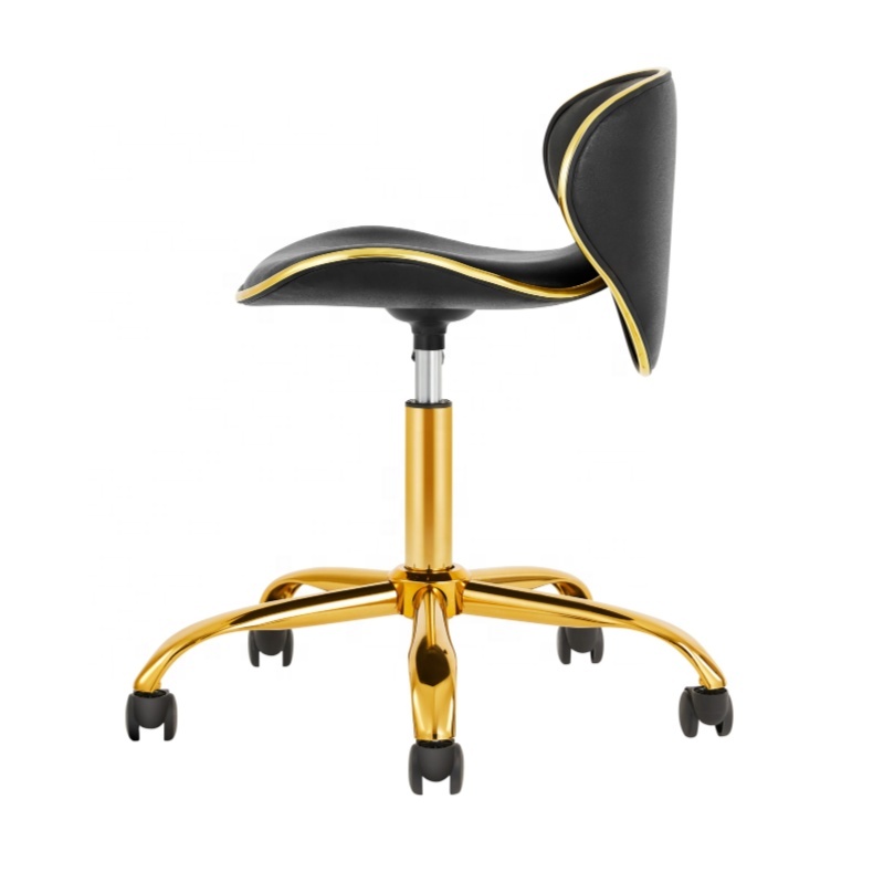Rolling 360 Swivel Salon Shop Stool Adjustable Drafting Stool Massage Spa Stool with PVC Leather