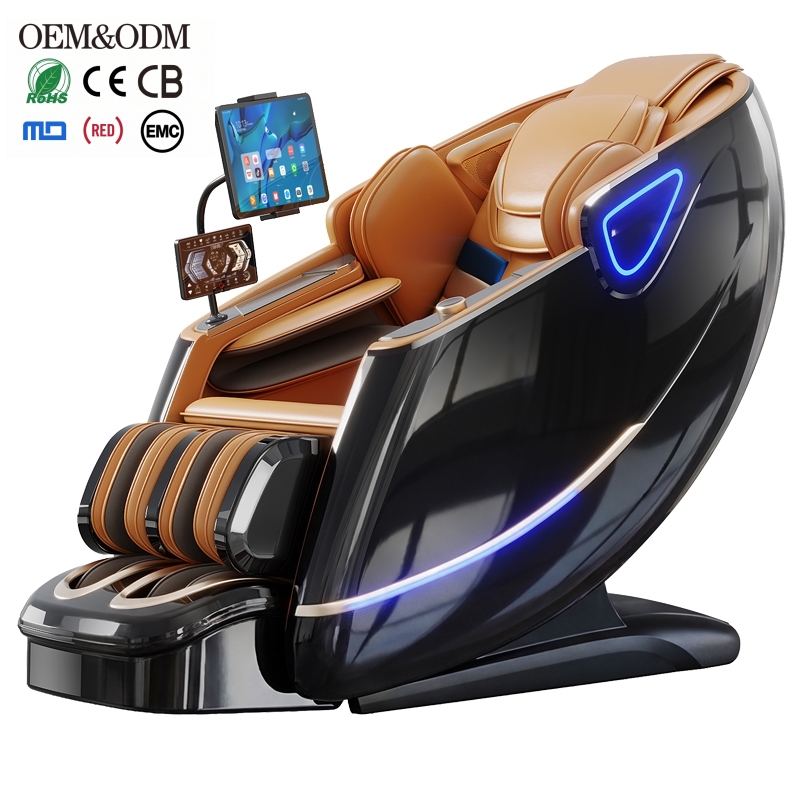 OEM ODM Dual 6D Jade Roller Massage Chair Full Body Zero Gravity Recliner With AI Voice Control Airbag Heating Wireless Charging