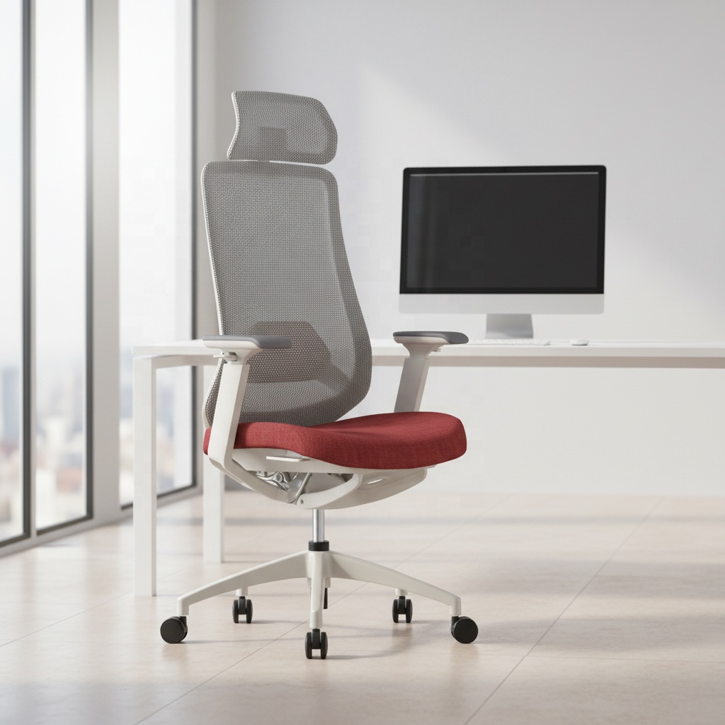 Youjing Swivel Grey Mesh Chair Smart Ergonomic Office Chair with 4D Adjustable Armrests