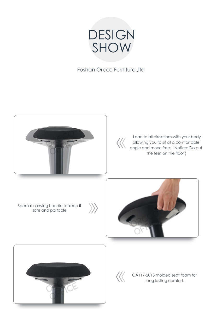 Modern Ergonomic Active Office Furniture Home Standing Desk High Adjustable Swivel Rocking Balance Standing Chair Wobble Stool
