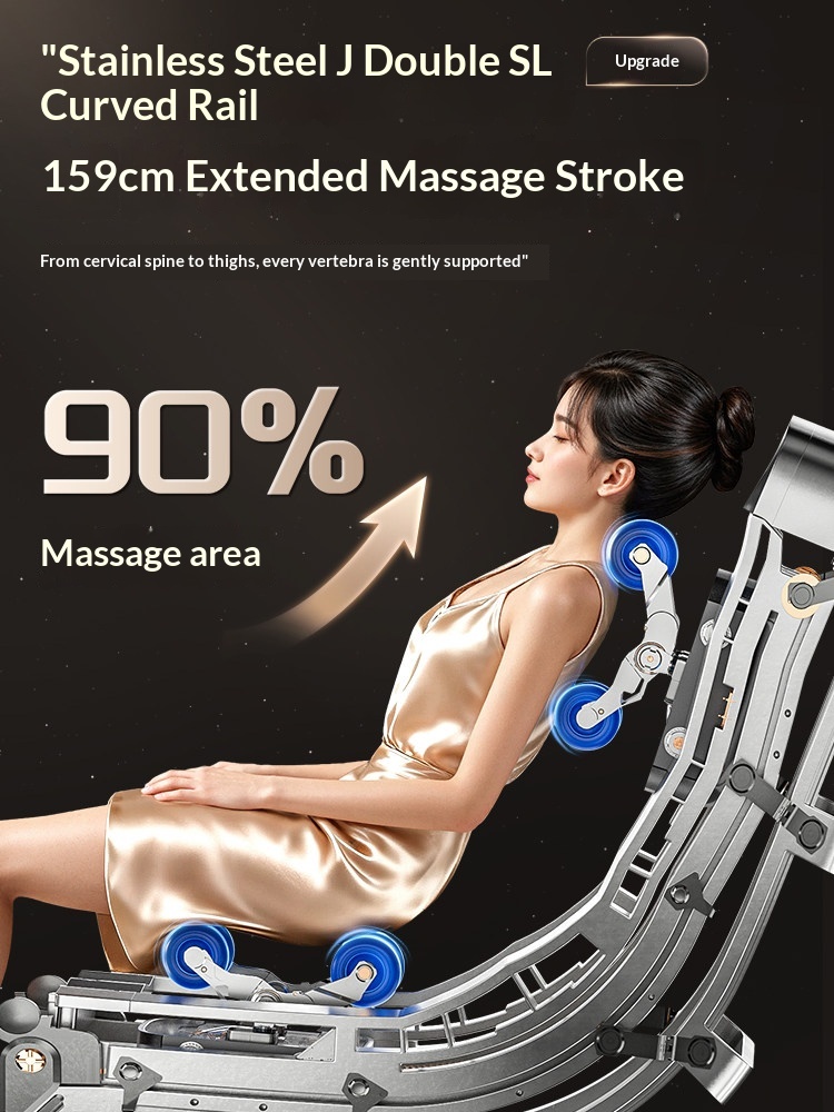 Luxury Dual Movement Full Body Massage Chair Home Leg Automatic Smart Bluetooth AI Voice Control AI Detection Musical Function