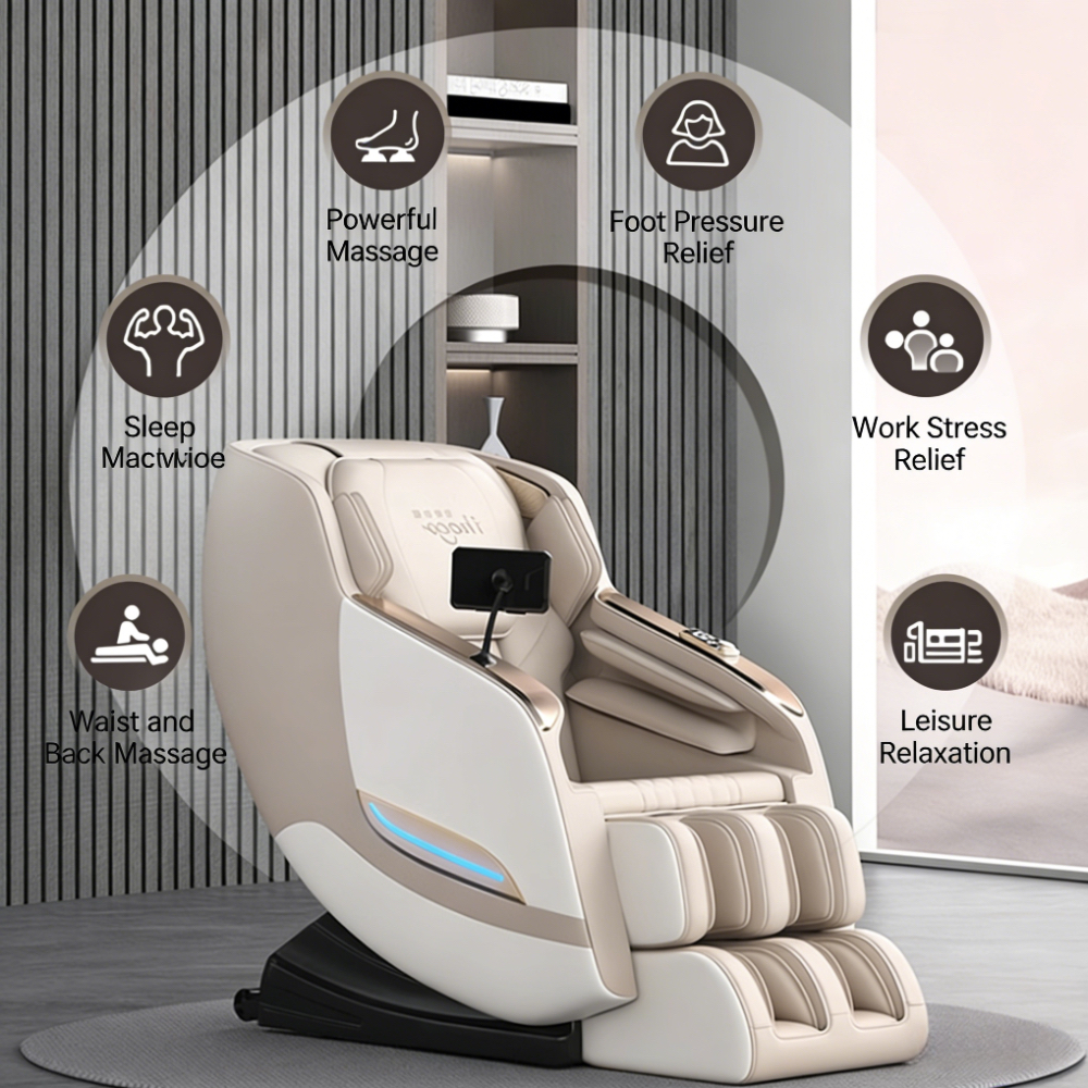 IH-7235 Smart Massage Chair with 14 Flexible Heads, AI Chip &amp; Zero Gravity Mode for Home Relaxation