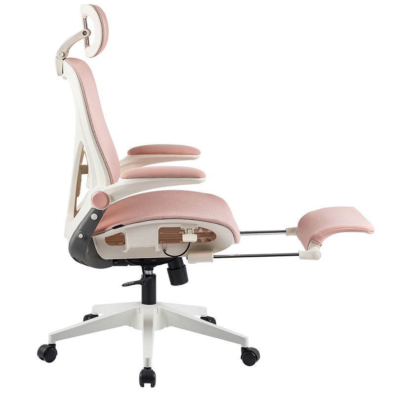 High Back Foldable Ergonomic Executive Mesh Luxury Reclining Office Chair With Footrest