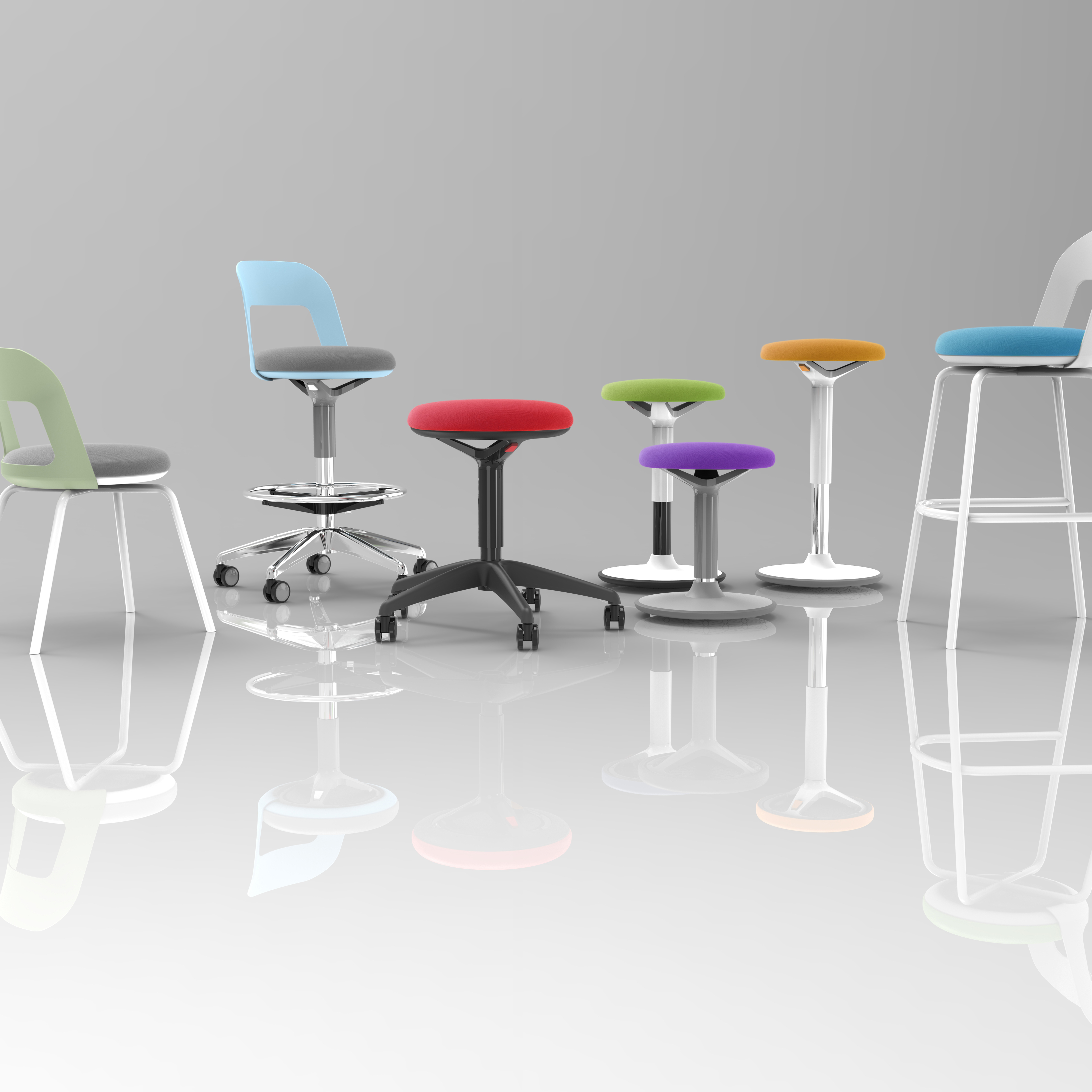 High Quality Height Adjustable Ergonomic Active Sitting Stand Wobble Stool Chair for Bar