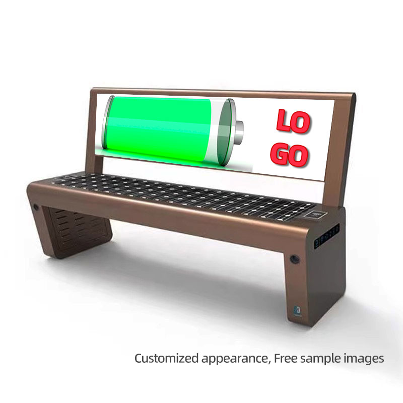 Solar Powered Charging Wireless Smart Bench, High-quality Garden Chair with Wi Fi Bluetooth Player.