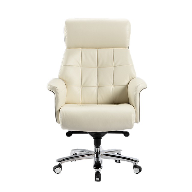 High End Modern Executive Boss PU Leather Office Chair with Wood Armrest Swivel Adjustable Chair for Home Office