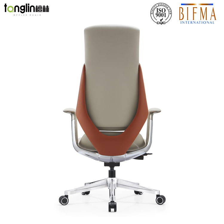 Premium Leather Boss Manager Executive Office Chair Swivel Ergonomic Design with Aluminium and Plastic Material