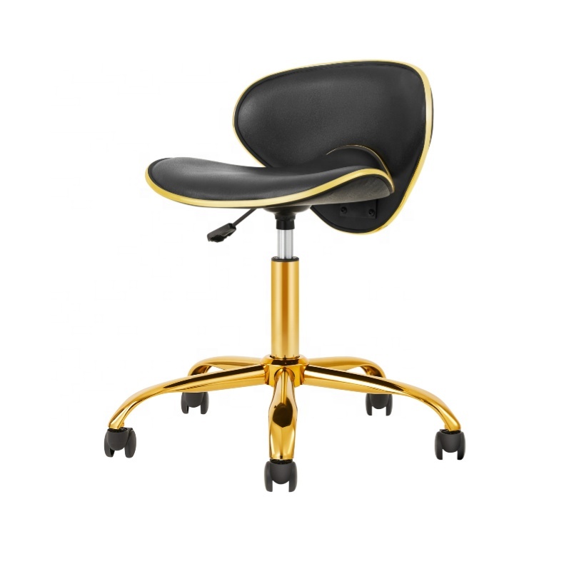 Rolling 360 Swivel Salon Shop Stool Adjustable Drafting Stool Massage Spa Stool with PVC Leather