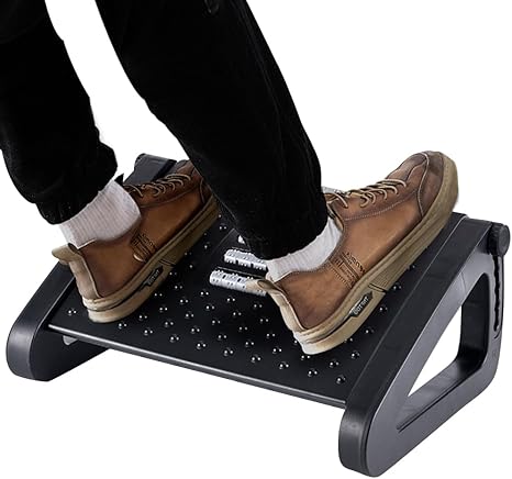 Office Work Under Desk Non-slip Footrest Stool Up Down Adjustable Massage Texture And Roller Foot Ottman Rest Stool