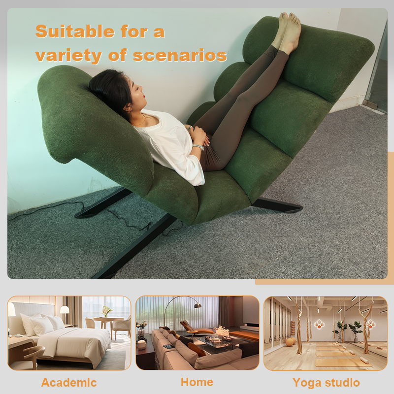 OEM Smart Yoga Chair Factory Mobile APP Wireless Remote Control Operable Adjustable Fitness Chair for Stretch