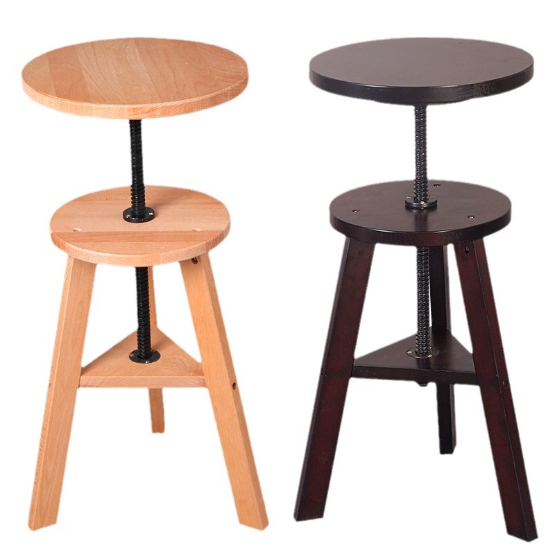 LISI German Beech Wood Adjustable Height Chair for Painting Easel Wooden Drafting Artist Stool for Artists Studio Kitchen Bars