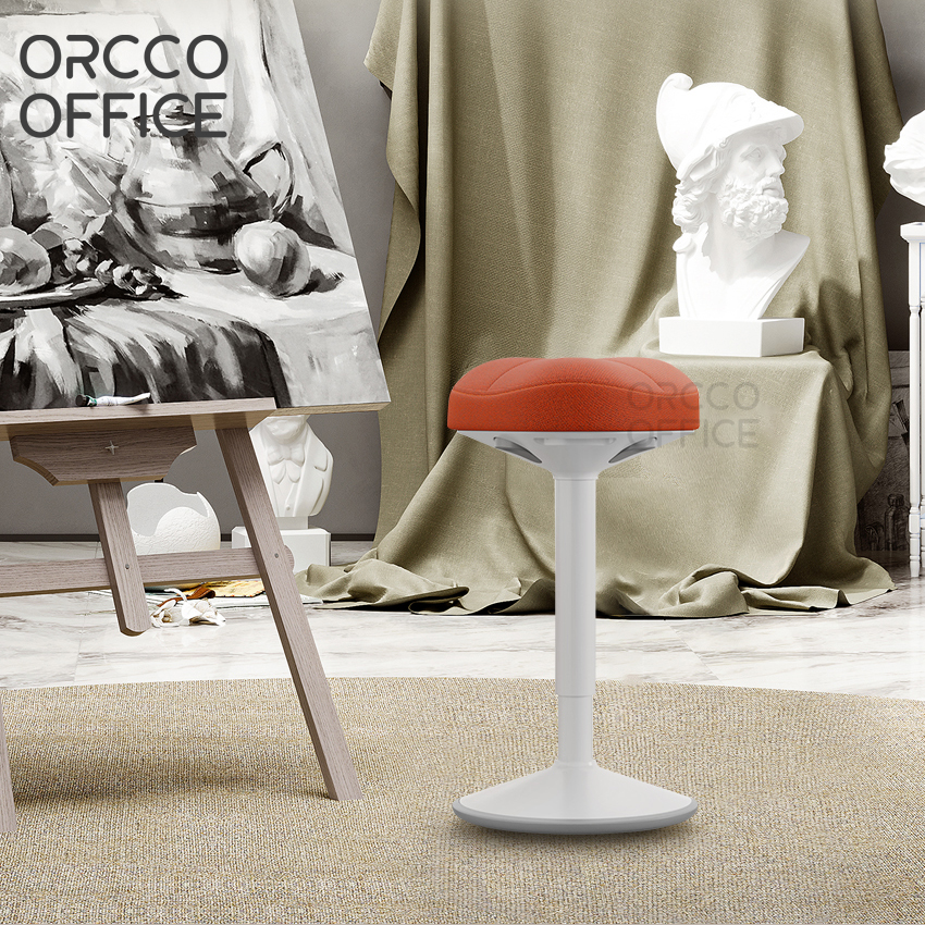 Colourful Comfortable Small Furniture Mold Foam Ergonomic High Adjustable Swivel Active Standing Office Drafting Height Stool