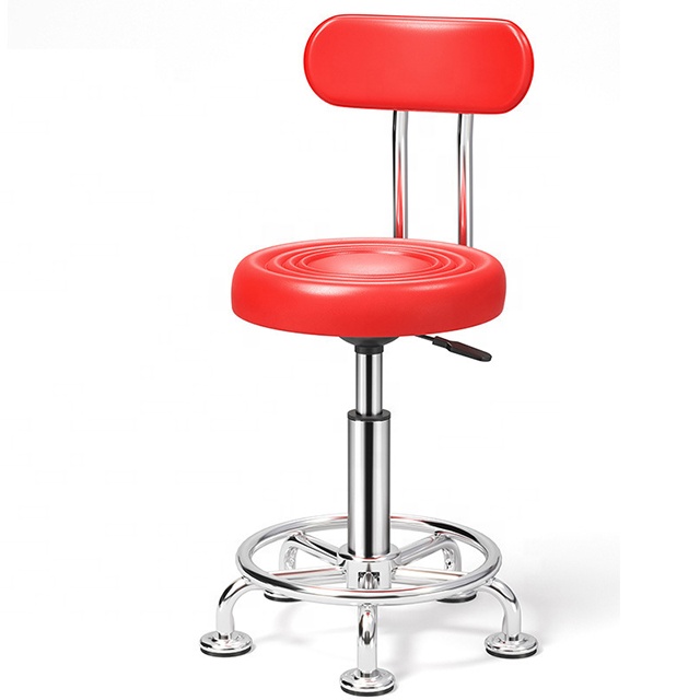 Height Adjustable Spa Drafting Salon Tattoo Work Massage Stools Task Chair Round Rolling Stool with Footrest