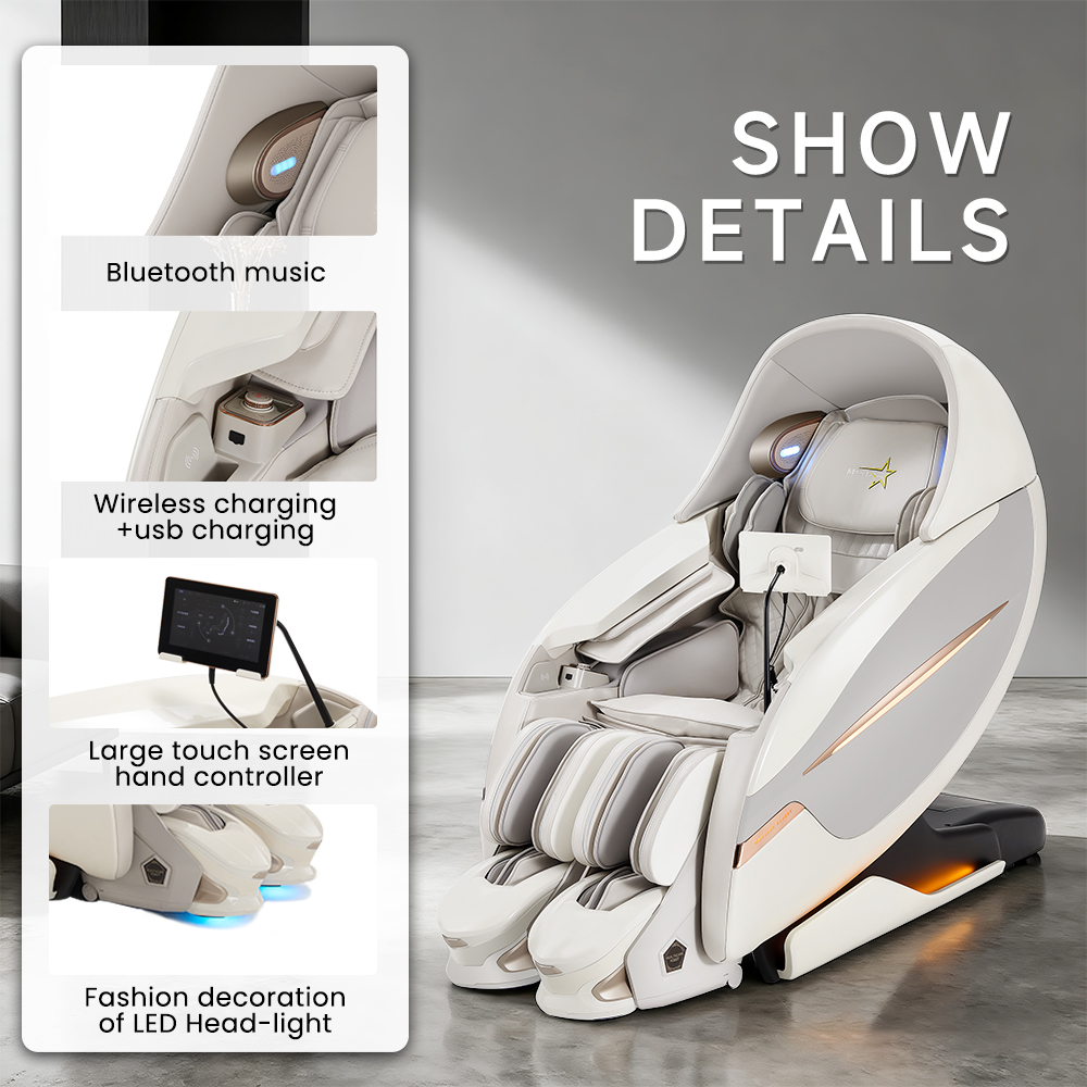 Smart 5d AI Voice Control Relaxed Waist Legs-Hip Stretch Massage Chair Moon Walker