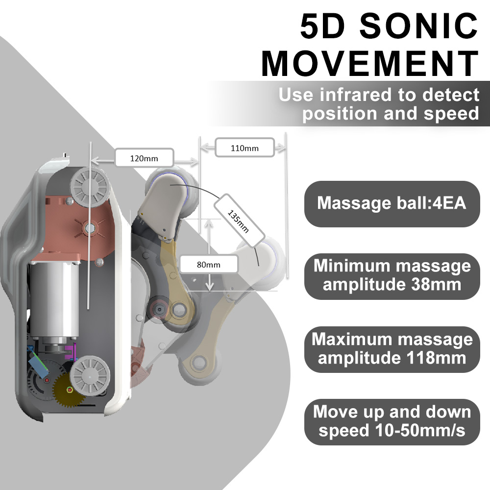 Unique Function Superior Powerful 5D Sound Wave Vibration Body Therapy Spa Massage Chair In Rand