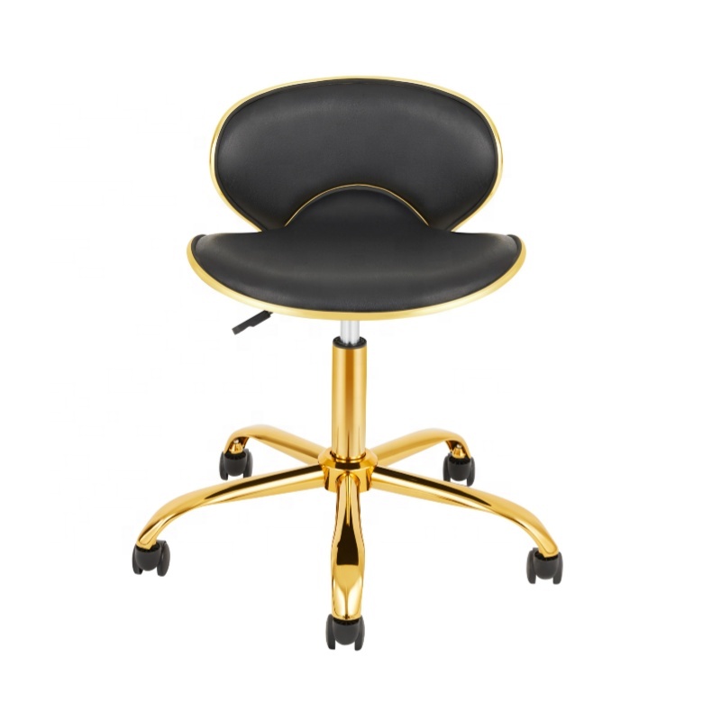 Rolling 360 Swivel Salon Shop Stool Adjustable Drafting Stool Massage Spa Stool with PVC Leather