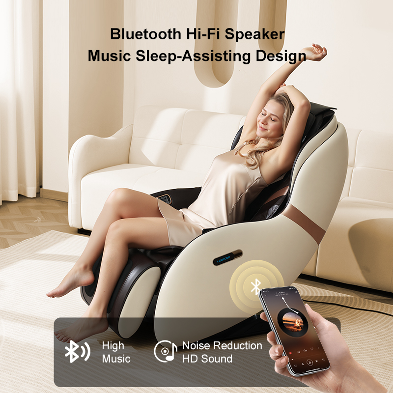 LEERCON Small Ambient Breathing Led Space Capsule Massage Chair Full Body Mini Ultra-quiet Motor Exclusive Patented Tech Rights