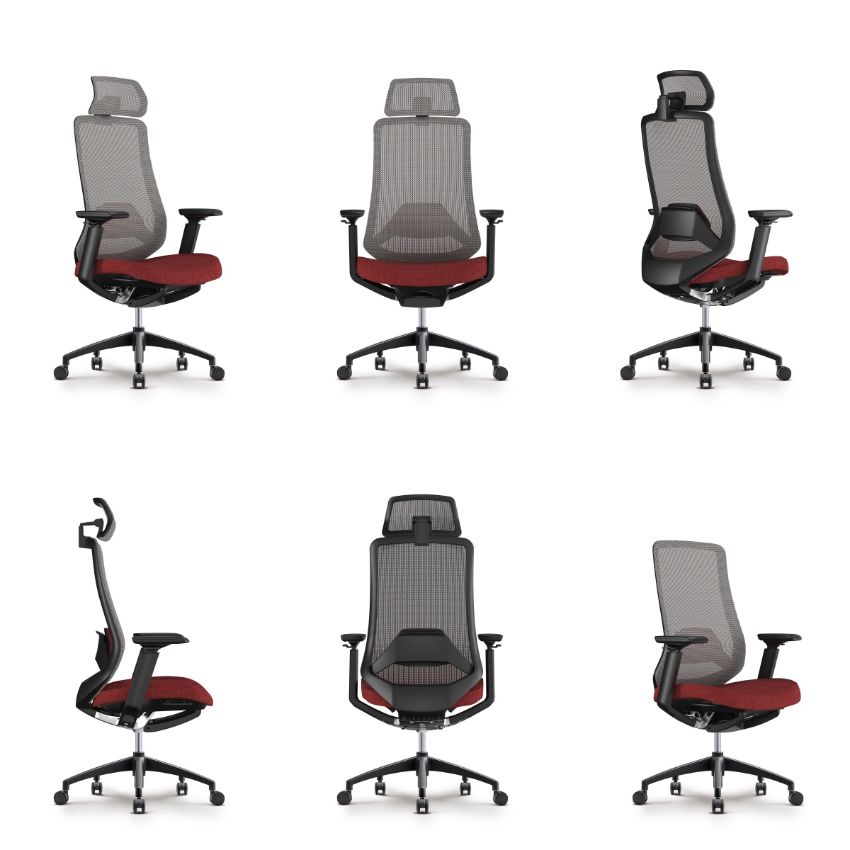 Ergonomic Mesh Office Chair Swivel Recliner High Back with Lumbar Support 4D Adjustable Armrest for Modern Office