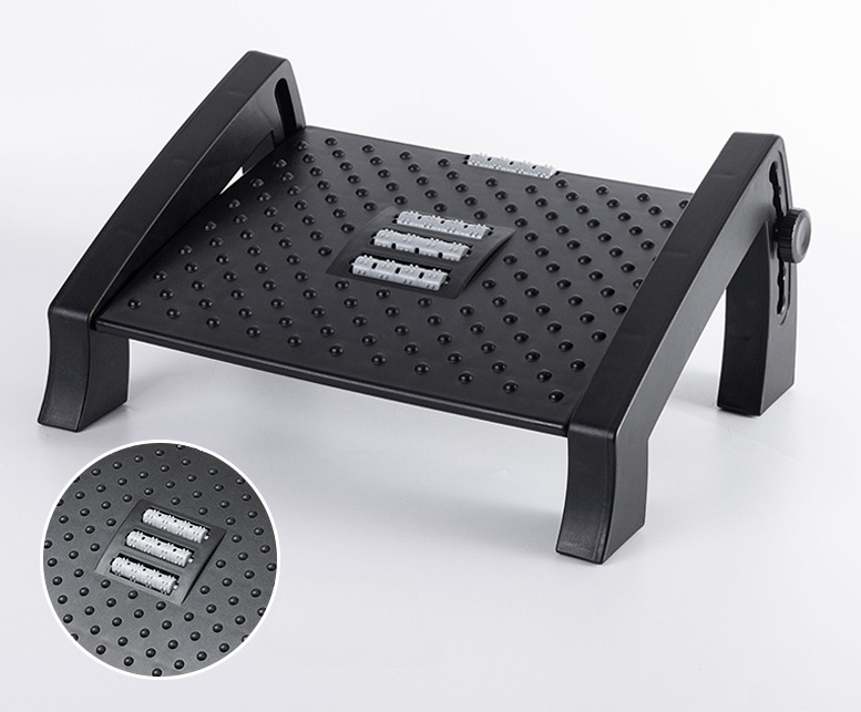 Wholesale Footrest Under Desk Ergonomic Office Foot Stool with Massage 6 Adjustable Height Position