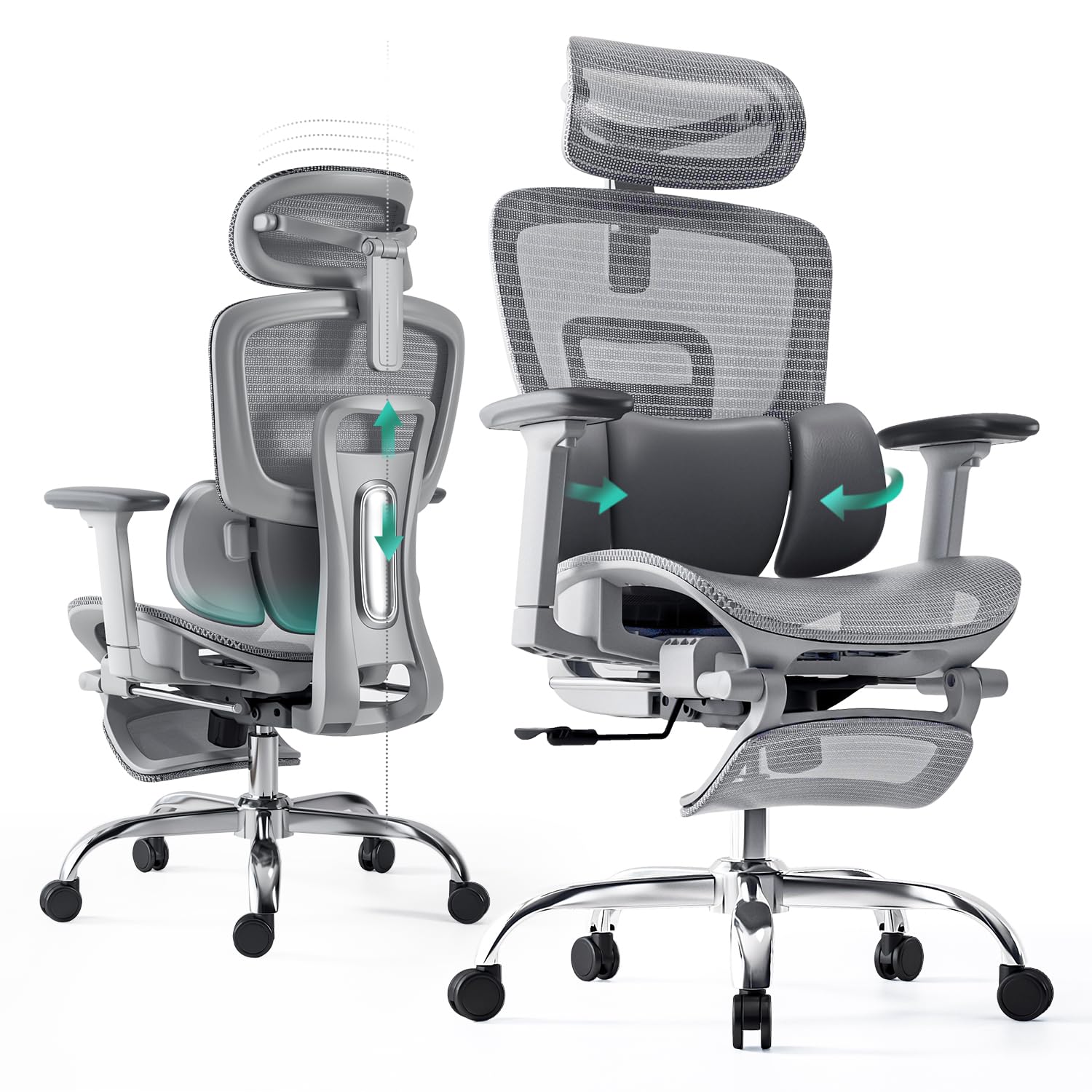 Customized Modern Office Ergonomic Mesh Chair Comfortable Nap Time Reclining Revolving Feature Adjustable Headrest Factory Use