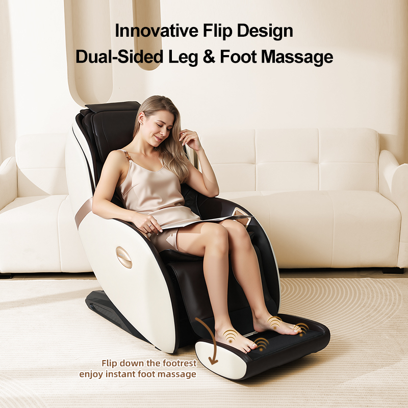 LEERCON Small Ambient Breathing Led Space Capsule Massage Chair Full Body Mini Ultra-quiet Motor Exclusive Patented Tech Rights