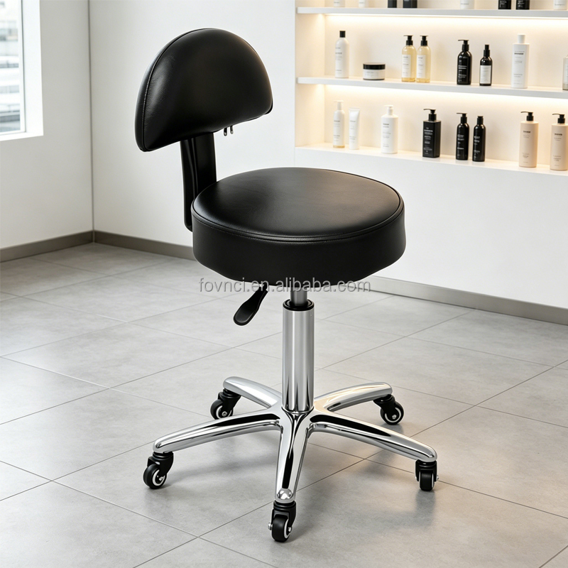 Barber Stool Modern Design Drafting Stool Chair for Office Lab Salon School Beauty Barber-Synthetic Leather Material