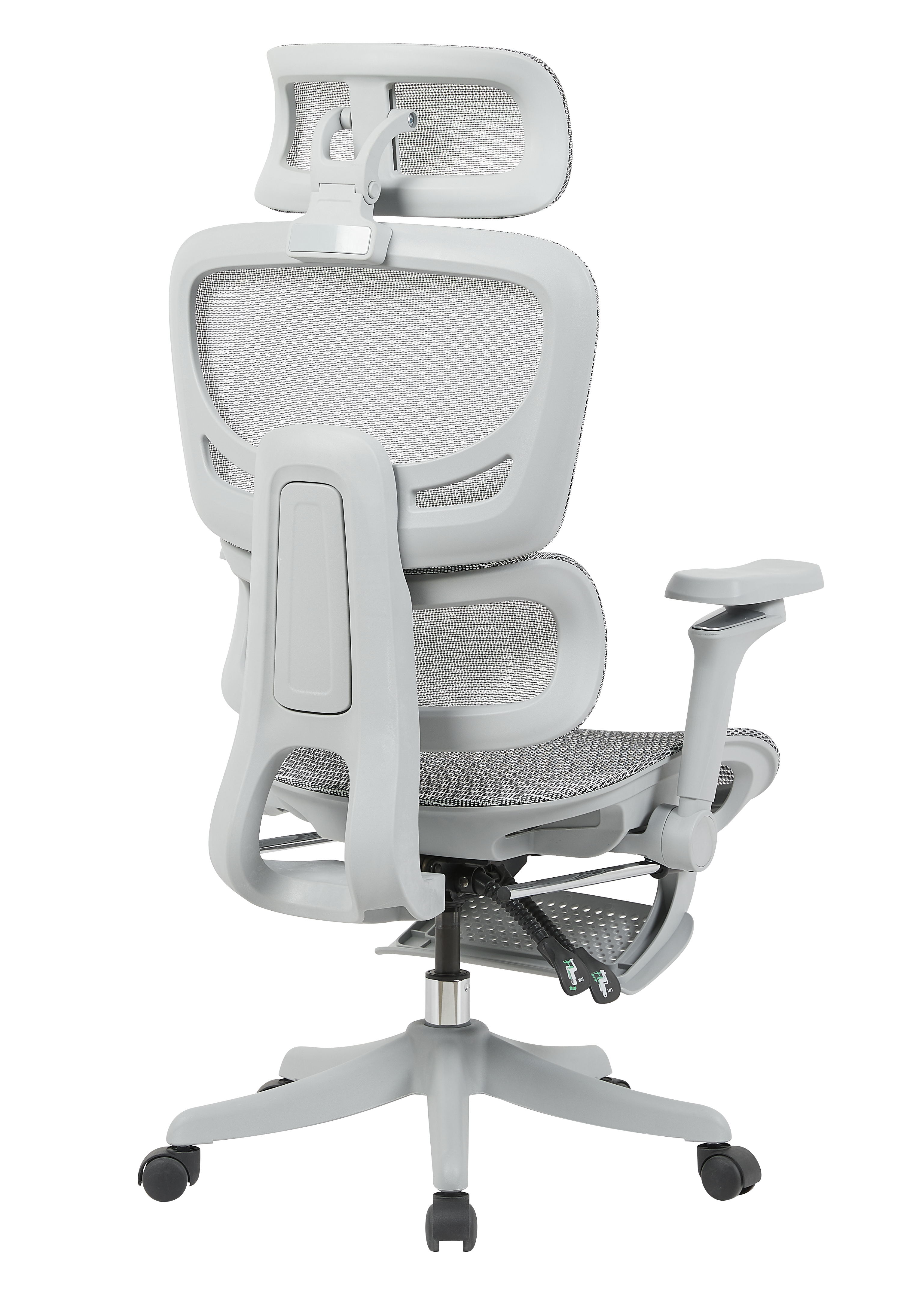 Ergonomic Mesh Office Chair with Adjustable Headrest &amp; Lumbar Support, 3D Armrest Desk Chair with Adjust Footrest &amp; Casters
