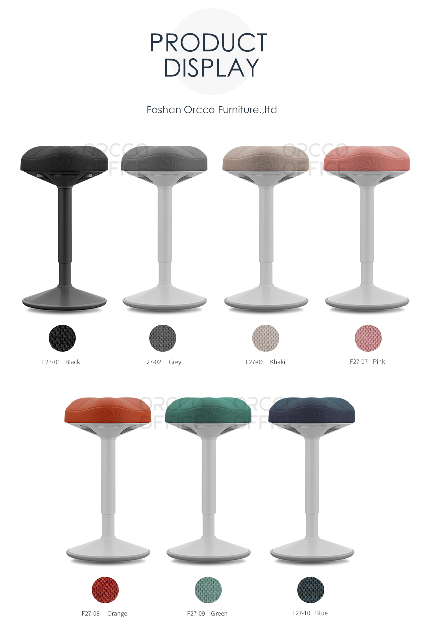 Colourful Comfortable Small Furniture Mold Foam Ergonomic High Adjustable Swivel Active Standing Office Drafting Height Stool