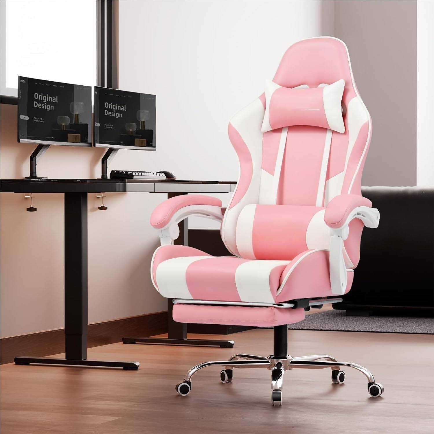 Custom Color Racing Gaming Chair with Footrest for Home Office Esports Chair with Lumbar Massage Function