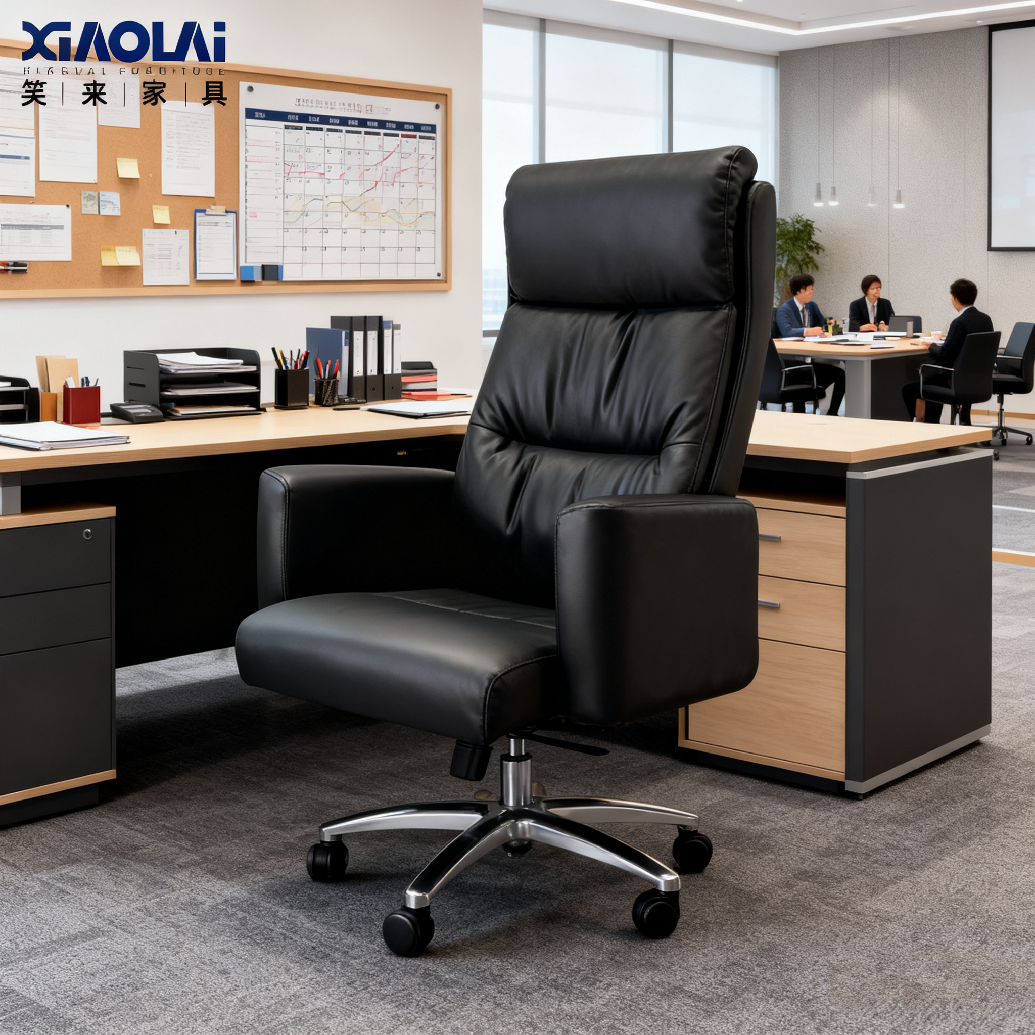 Premium Leather Executive Office Chair Ergonomic Swivel Design for Home Office Use Heavy Duty Construction for Comfortable