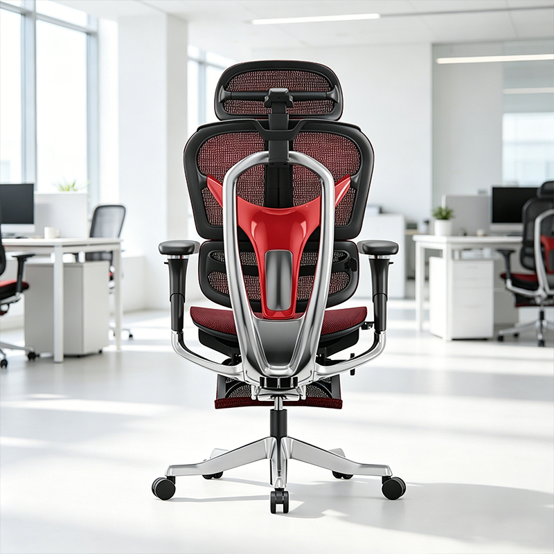 Modern Ergonomic Mesh Chair Adjustable Lumbar Support Comfortable Armrest Footrest Swivel Adjustable Height For Workshop Use