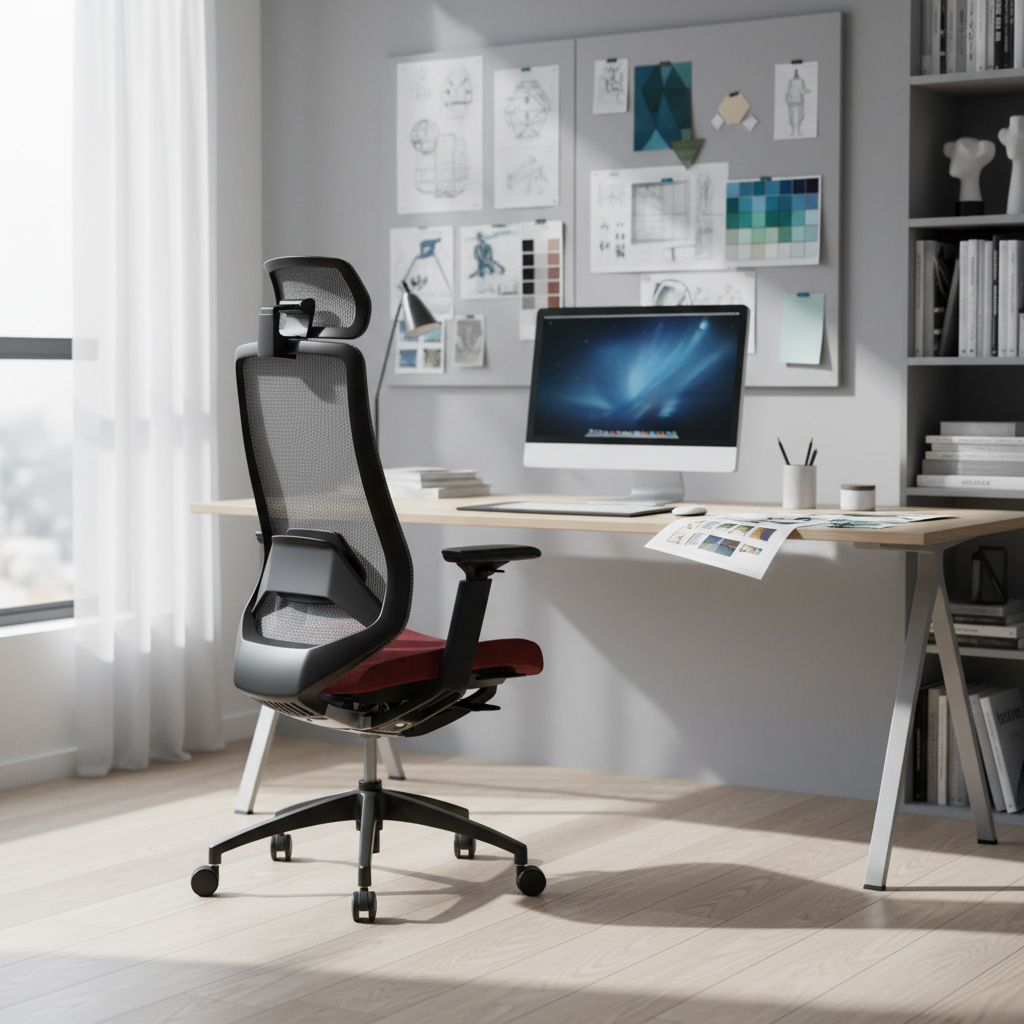Ergonomic Mesh Office Chair Swivel Recliner High Back with Lumbar Support 4D Adjustable Armrest for Modern Office