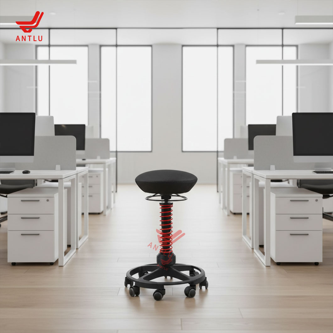 Antluplus Euro Design Ergonomic 360 Degree Swivel Lift Chair Wobble Stool Standing Moveable Office Chair