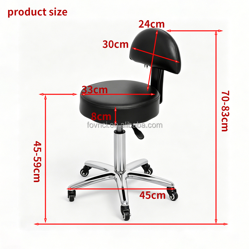 Barber Stool Modern Design Drafting Stool Chair for Office Lab Salon School Beauty Barber-Synthetic Leather Material