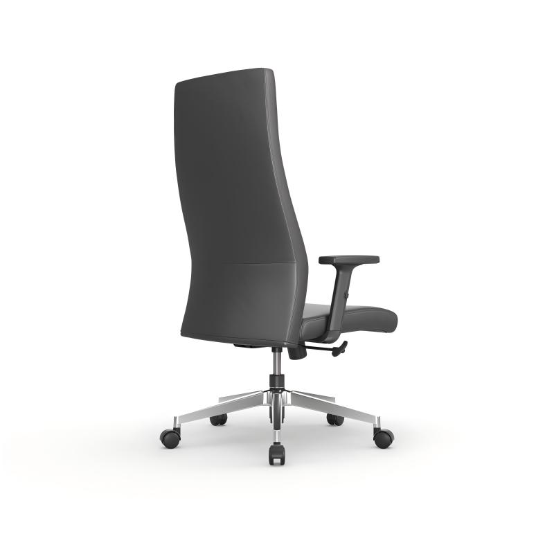 Modern Design High-Backed Rotating Leather Office Chair Ergonomic Metal Feet Leather Executive Office Chair