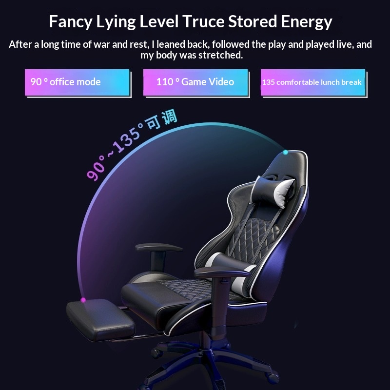 Gaming Chair Leather Computer Office Chair Reclining Height Adjustable Ergonomic Office Gaming Racing Chair